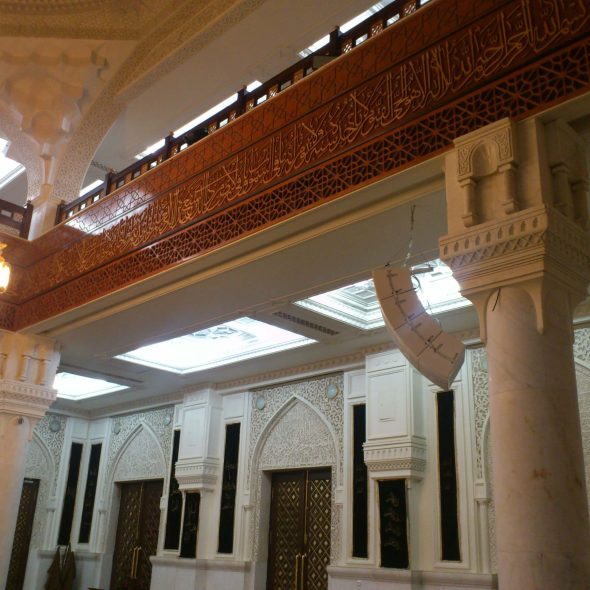 کتیبه چوبی سی ان سی مسجد رسول اکرم