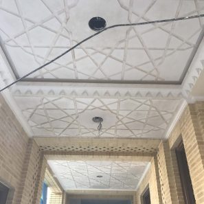 گچ بری سنتی سقف مسجد 01